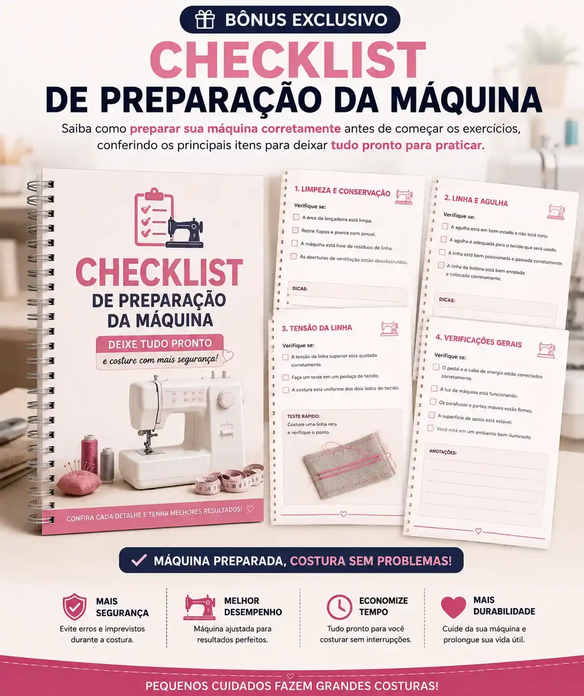Checklist de Preparação da Máquina